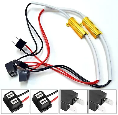 Wire LED Resistor Canceler Error Decoder H7 Fog Light Bulb Flicker Stop Fix Lamp • $15.20