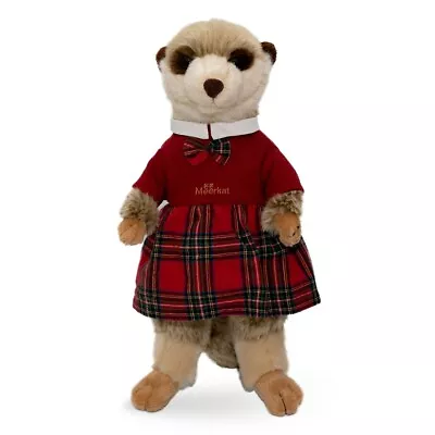 Monmoniya Meerkat Stuffed Animal Doll Standing Red Checkered Dress • $48