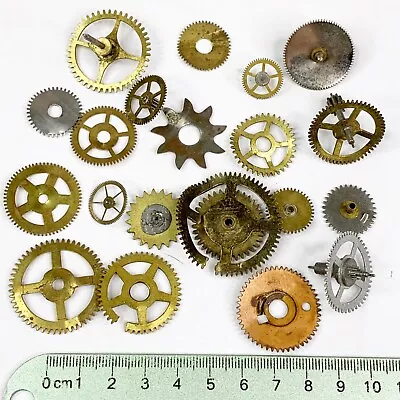 20 Clock Gears Wheels Steampunk Altered Art Watchmaker Lot Vtg Cogs *FLAWED* A • $9.98