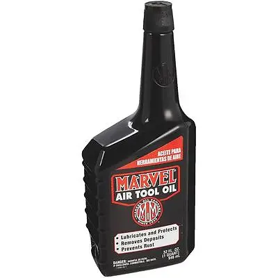 (6)- Marvel 32 Oz Pneumatic Air Tool Lubricating & Prevents Rust Oil MM85R1 • $89.99