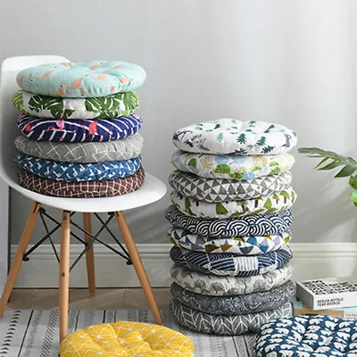 £8.12 • Buy Washable Dining Room Seat Pad Kitchen Garden Round Padded Booster Chair Cushions