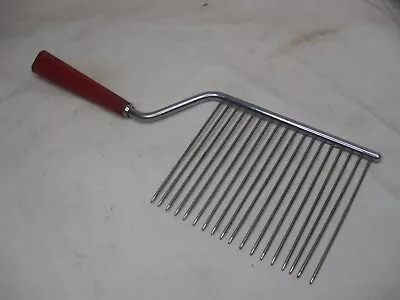 Vintage Cake Breaker Metal Slicer Red Bakelite Handle Retro Afro Pick • $11.90