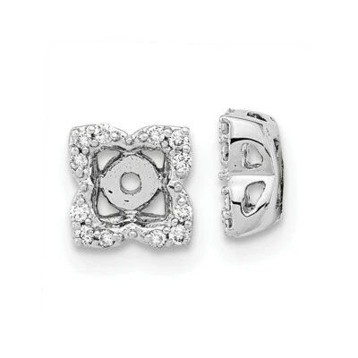 $229.87 • Buy Real 14kt White Gold Diamond Earring Jackets