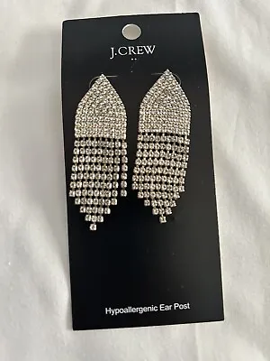 Jcrew Women’s Dangle Crystal Earrings With Hypoallergenic Post NEW • $7.99