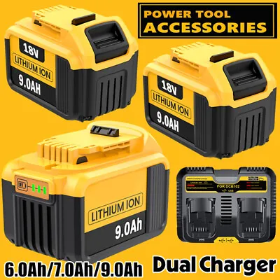 For Dewalt DCB184 18V 9.0Ah 6.0Ah Li-Ion Battery For DCB182 For DCB200 Charger • $48.99