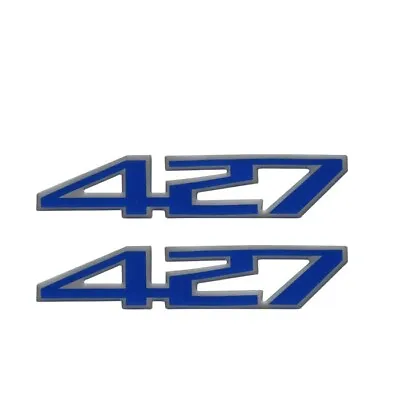 2x 427 Blue Chevy Corvette ZL1 Z06 C6 Sticker Gel Logo Decal Trunk Hood Bumper • $10.66