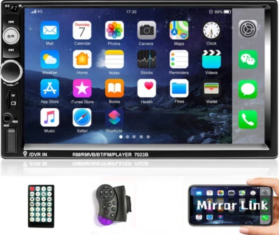 $33.99 • Buy Double 2Din 7  Car Radio Stereo Bluetooth USB FM AUX Mirror Link For IOS/Android