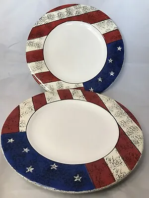 Warren Kimble Sakura Colonial American Flag 10.75 “ Plate • $36.99