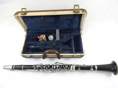 Vintage Clarinet Grenadilla Dark Wood Coudet Paris Martin Freres Soprano Bb • $187.49