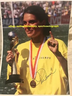 MIA HAMM USA USWNT WORLD CUP 1999 WINNER TROPHY SOCCER SIGNED 12x18 REPRINT RP • $7.95