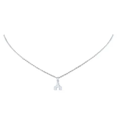 Disney Parks Collection Jewelry Silver Tone Castle Necklace NOC • $19.95