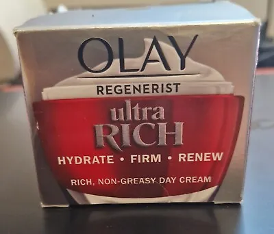 Olay Regenerist Ultra Rich Day Cream Hydrate Firm Renew 50ml • £8