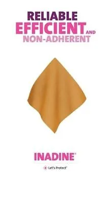 Inadine 9.5cm X 9.5cm Non Adherent Wound Dressing Pov-Iodine AntiMicrobial • £1.39