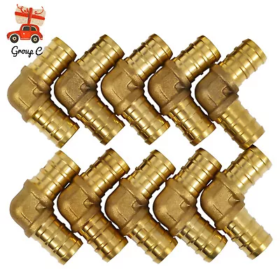 25pcs 1/2  Inch PEX 90 Degree Elbow Brass Crimp Fittings Lead Free 1/2 X1/2  • $3.50