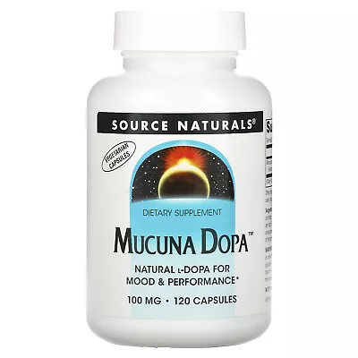 Source Naturals Mucuna Dopa 100 Mg 120 Capsules Dairy-Free Egg-Free • $21.69