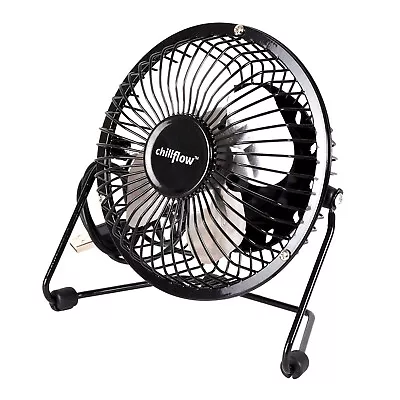 4  Mini USB Desk Fan Quiet Personal Cooler USB Powered Portable Table Fan UK • £6.99