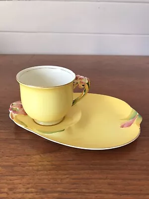 Vintage Royal Winton Tiger Lily Porcelain Tennis Set Cup And Saucer As Found • $25