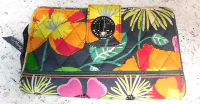 Vera Bradley Turn Lock Wallet Jazzy Blooms VGC • $22.45