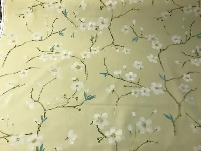 Prestigious Eau De Nil Blossom Cotton Fabric Curtain Blind Upholstery  • £7
