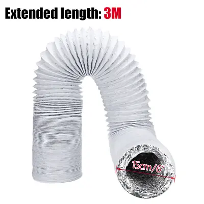$21.99 • Buy 15cm Portable Exhaust Hose Tube Pipe For Air Conditioner Vent Duct Ventilation