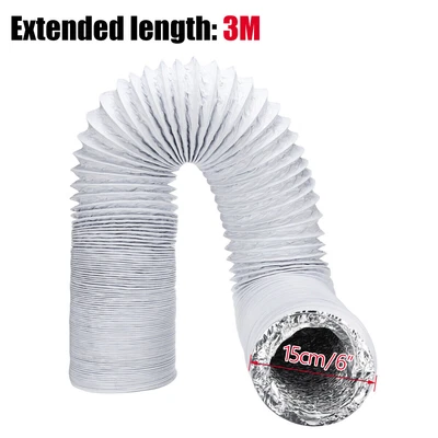 $21.99 • Buy 15cm Portable Exhaust Hose Tube Pipe For Air Conditioner Vent Duct Ventilation