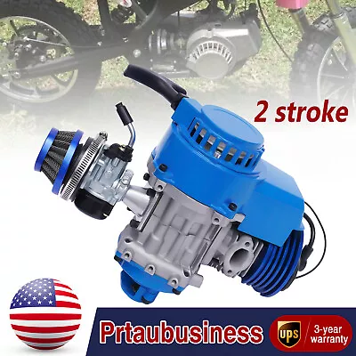 Performance Racing Blue 49cc 2stroke Engine Motor Mini Pocket Quad Dirt Bike USA • $95