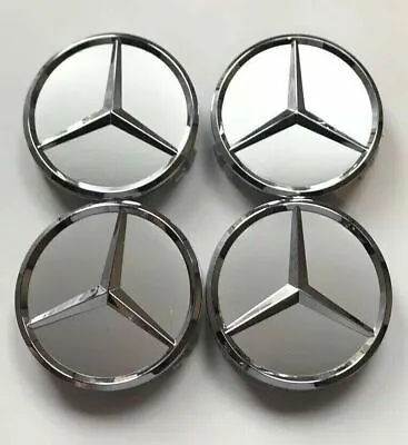 4PCS Silver 75mm Wheel Center Hub Caps Emblem Fit Mercedes Benz A B C E S Class • $14.19