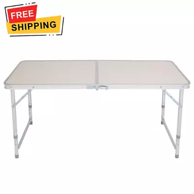 4FT Plastic Folding Table Portable Dining Picnic Party Table W/ Carrying Handle • $60.99