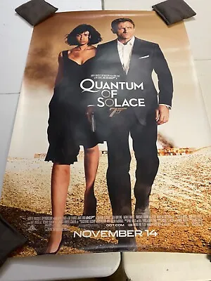 James Bond Quantum Of Solace Poster 40” By 27” 2008 Double Sided #30 Matte • $49.99