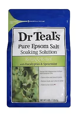 Dr Teal's Pure Epsom Salt Soaking Solution Relax & Relief. 3 LBS / 1.36 KG • $12.18