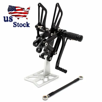 CNC Adjustable Footpegs Rearsets For Kawasaki Ninja ZX6R ZX636 2003-2004 • $109.73