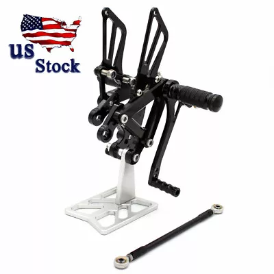 Motorcycle For Kawasaki ZX6R ZX636 2003-2004 CNC Adjustable Rearsets Foot Pegs • $109.73