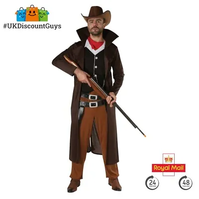 £19.99 • Buy Rubies Official Gunslinger Wild West Adults Mens Fancy Dress Costume New