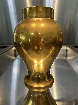 Vintage MCM Solid Brass Vase 6 1/2” Tall • $17.99