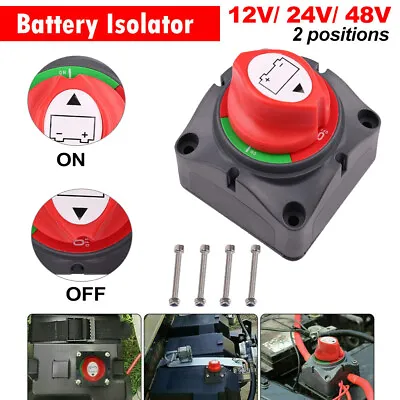 £11.58 • Buy 12V-48V Battery Switch Isolator Cut Off 275-1250Amp For Knob Marine Boat Camper