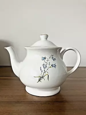 Sadler Vintage Pottery Tea Pot  1white Wellington Bluebell Harebell Excellent • £18