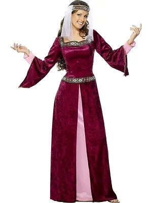 Maid Marion Burgundy - Deluxe Gothic MedievalTudor  Ladies Fancy Dress • £29.99