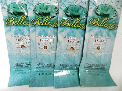 $19.95 • Buy 5 Sample Packets Packs Designer Skin Belezza 18x Bronzer Tanning Bed Tan Lotion