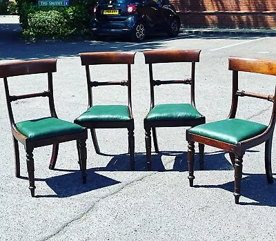 £645 • Buy Set Of 4 Georgian Mahogany Bar Back Dining Chairs