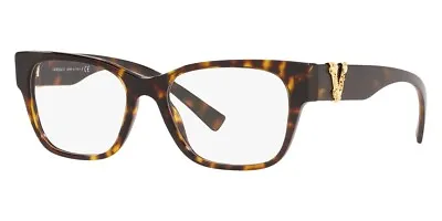 NEW Genuine VERSACE Dark Havana Square Frame 52mm Women Eyeglasses VE 3283 108 • $279.95
