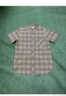 Burberry London Men’s Size Small Short Sleeve Nova Check Plaid Shirt AUTHENTIC • $205