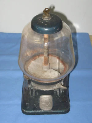 $69 • Buy Vintage Silver King 5 Cent Gumball Candy Vending Machine With Lock & Key