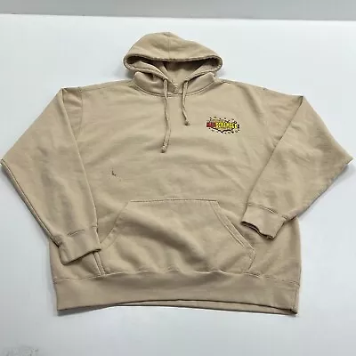 Random Golf Club Men's Beige Graphic The Mad Scramble Tour Pullover Hoodie Sz L • $20.49