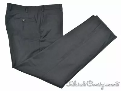 $31.50 • Buy DOMENICO VACCA Gray 100% Wool Luxury FLAT FRONT Pants Trousers - EU 54 / US 36