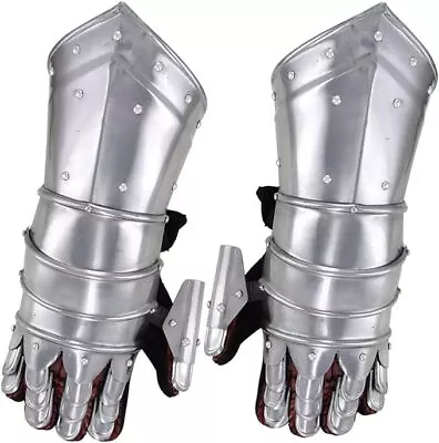 Medieval Warrior Metal Gothic Knight Style Gauntlets Functional Armor Gloves • $65.79