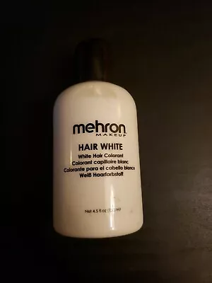 Mehron White Hair Color  - 4.5 Oz - Santa Claus - Elderly - Theatrical Makeup • $12.99