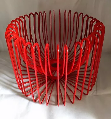Vintage IKEA 1990s Tradig Ehlen Johansson Red Wire Fruit Bowl Basket  • £65