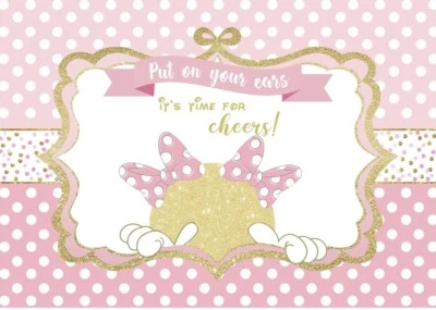 $14 • Buy SV Bright Minnie Mouse Tapestry / Backdrop / Shower Curtain 7x5