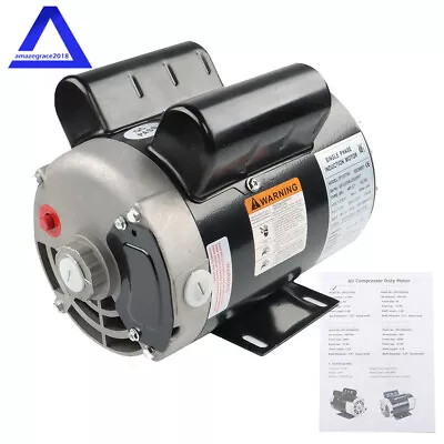 Single Phase Electric Motor 3.7 HP 3450 RPM 56 Frame 5/8  Shaft 230 V • $276.52