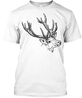 Stag Head T-Shirt Made In The USA Size S To 5XL • $22.57